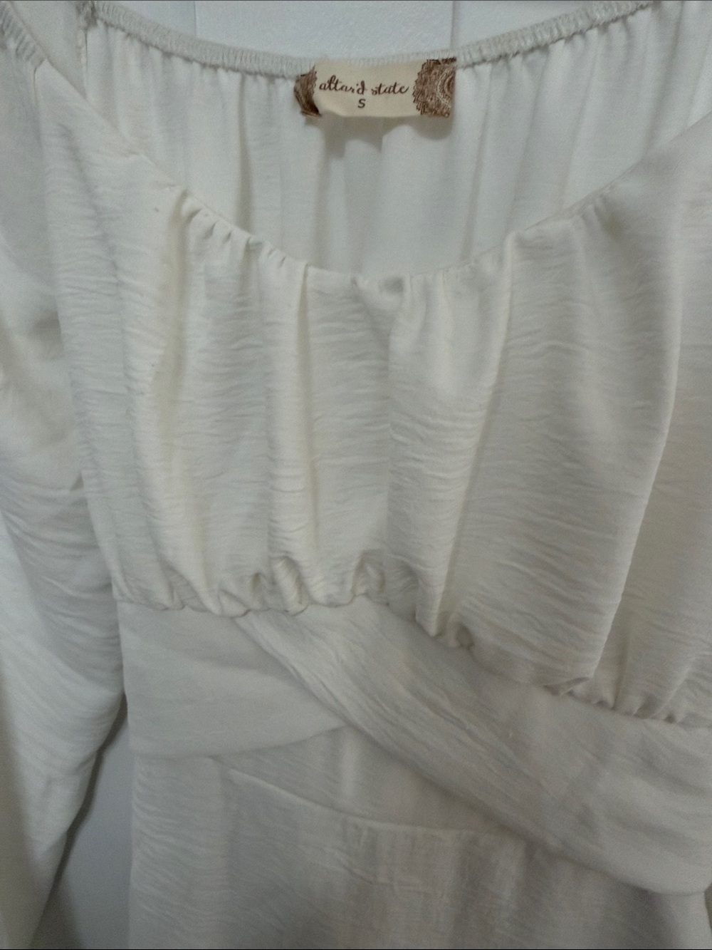 Altar'd State white Long Sleeve Midi Dress - Picture 3 of 4
